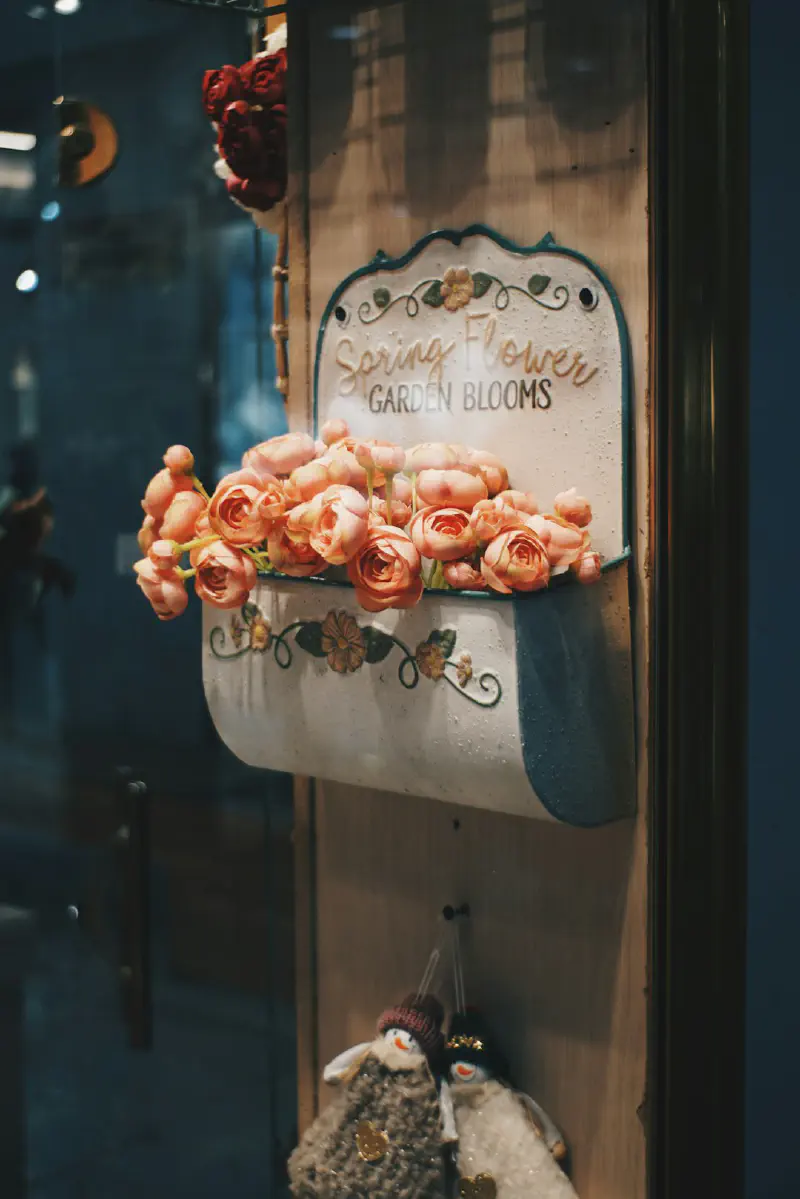 Cụm hoa snowball giả màu trắng